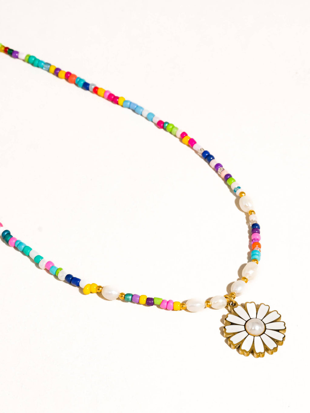 Freshwater Pearl & Colorful Bead Necklace - N58