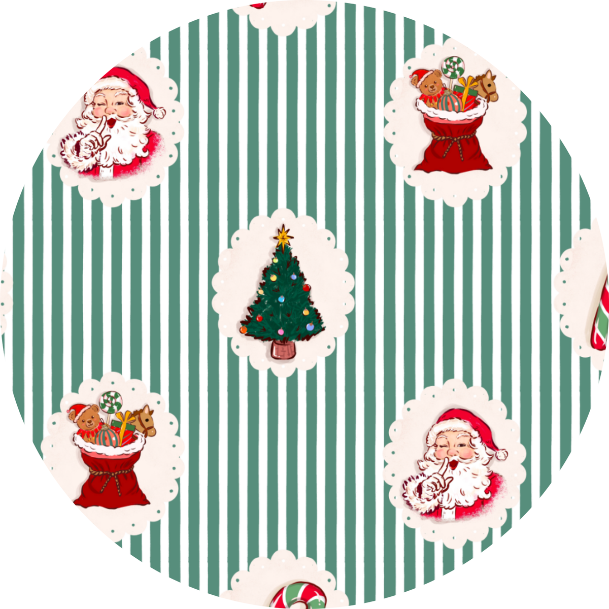 Christmas Classic Stripe Kids Pajamas