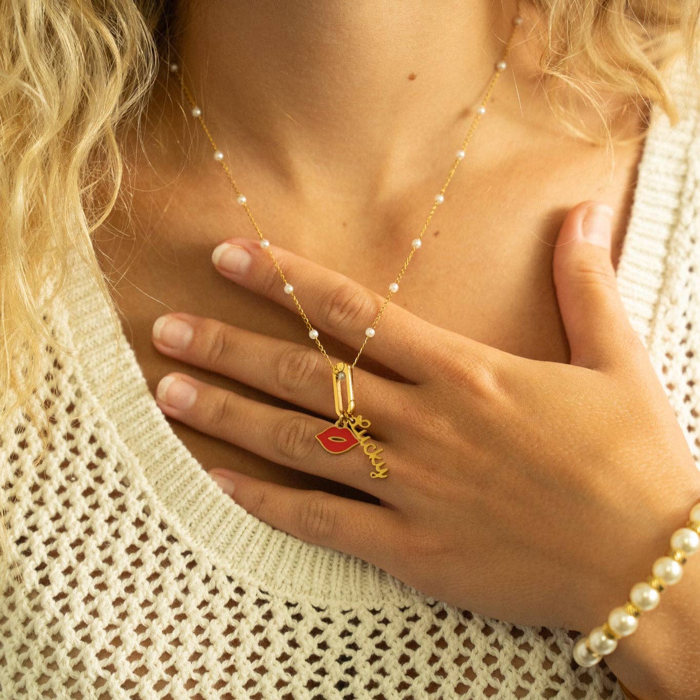 Red Lip Charm - C153