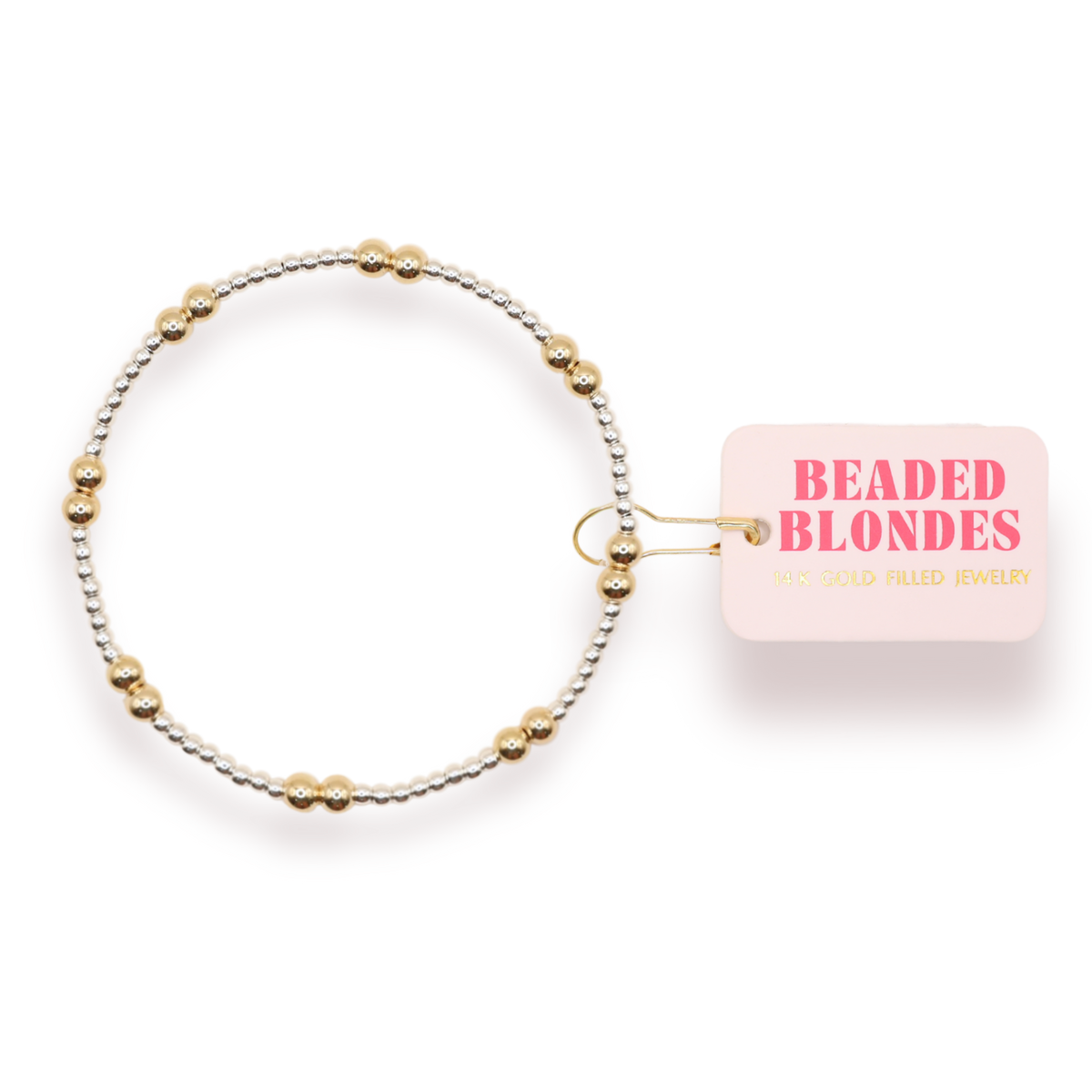 Leah Bracelet in Silver with Gold: Standard 6.75 inch