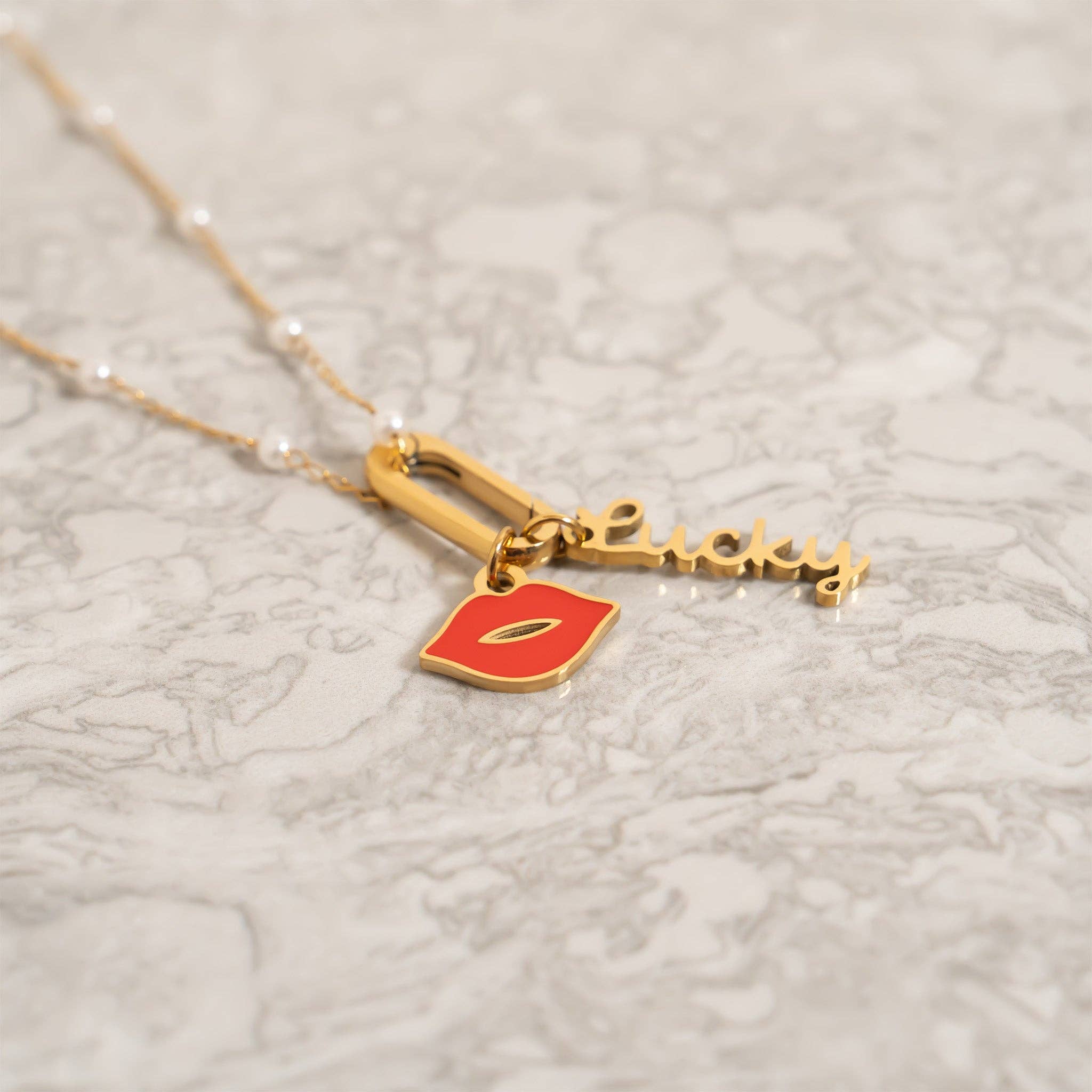 Red Lip Charm - C153
