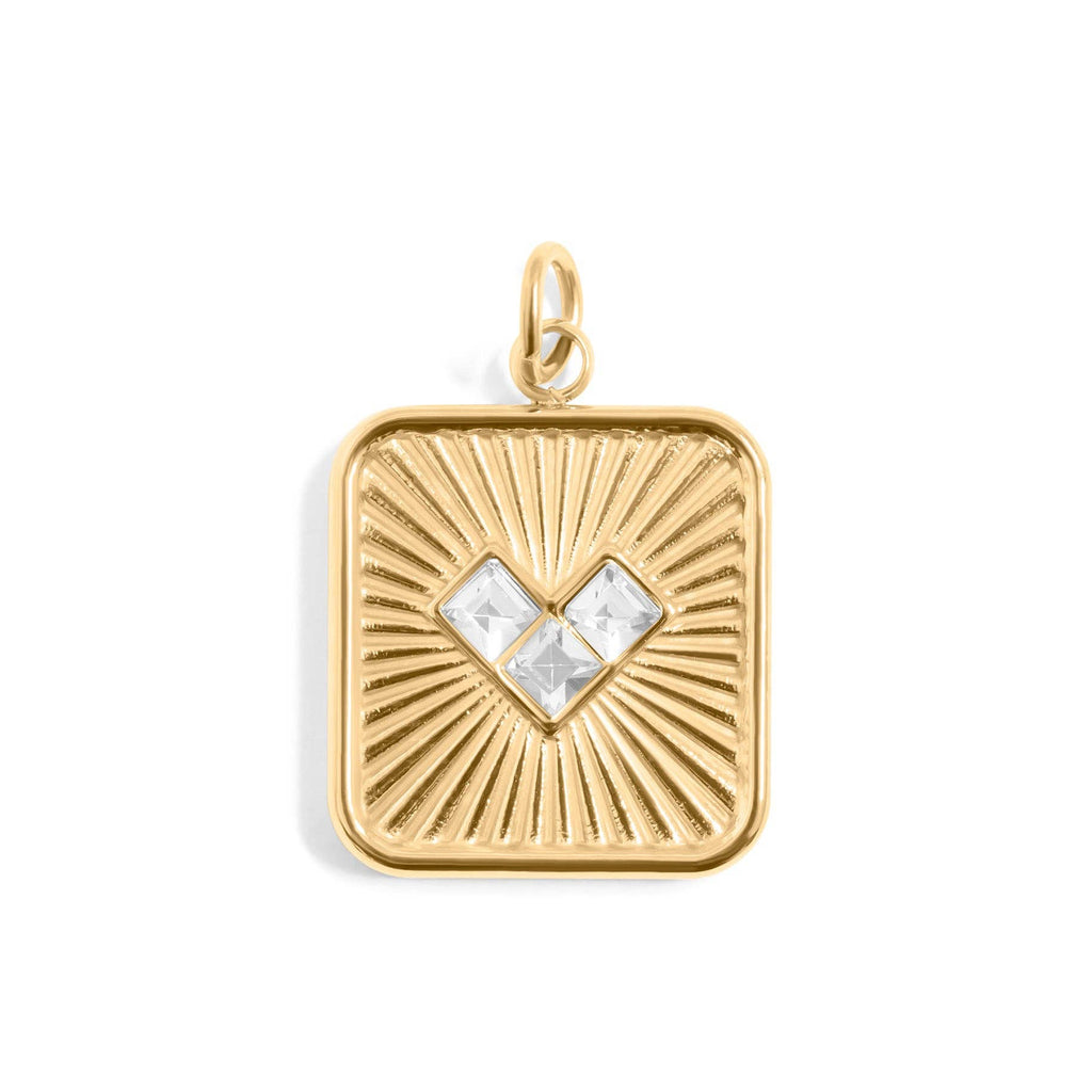 Stone Heart Charm - C157