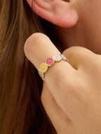 The Kam Floral Patterned Ring: A108