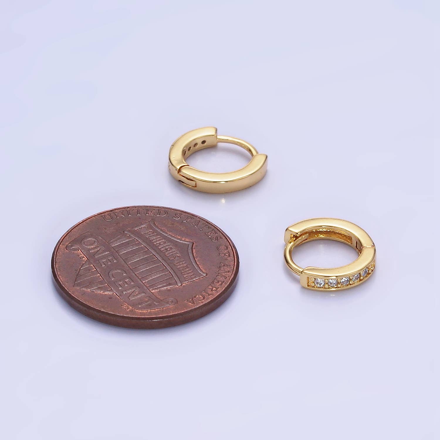 Summer Golden Mini Huggie Earrings  - E13