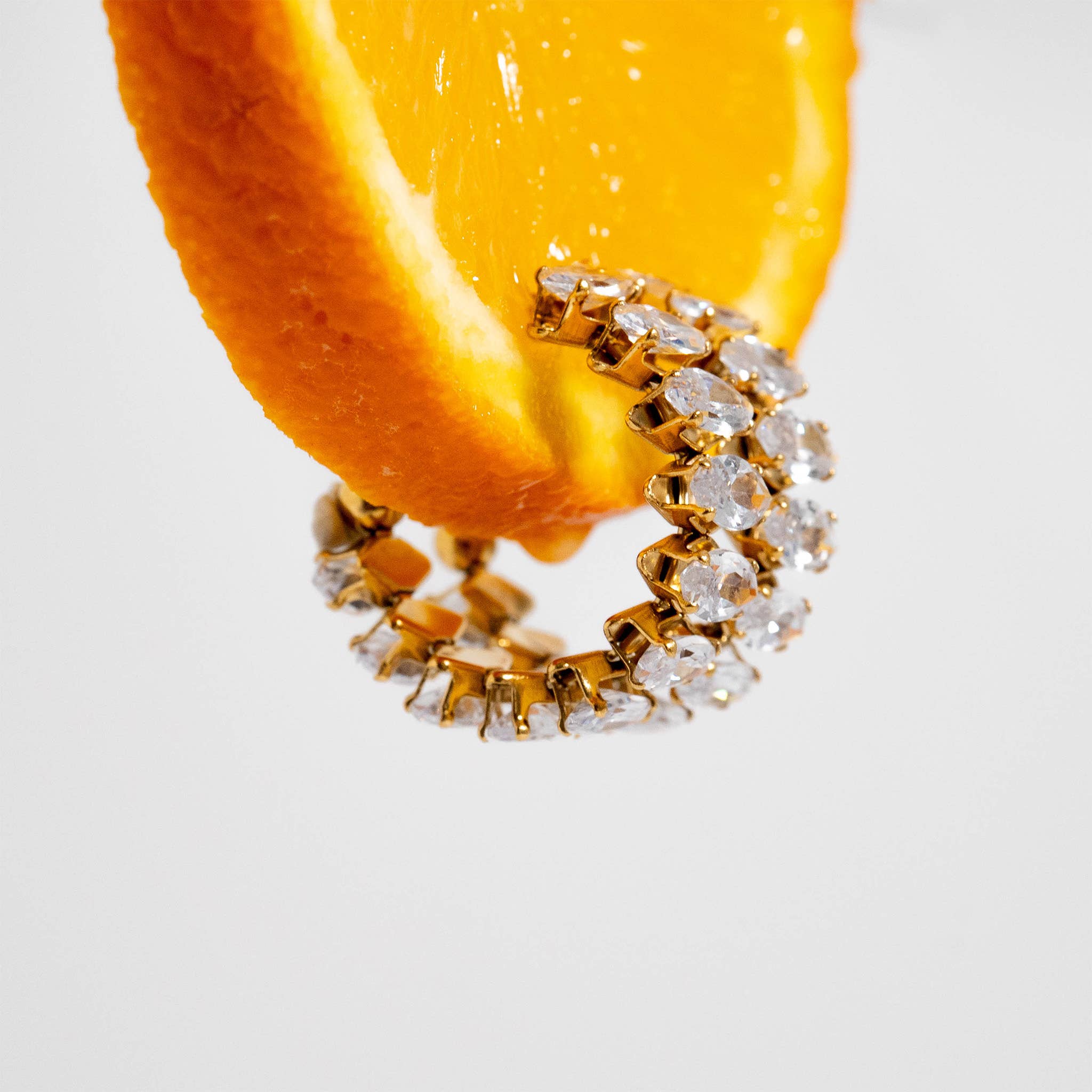 Marquis CZ Stone Hoop Earrings - E34