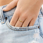 Beaded Stackable Cross Ring: A118