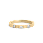 Triple Stone Fluted Stacking Ring: A115
