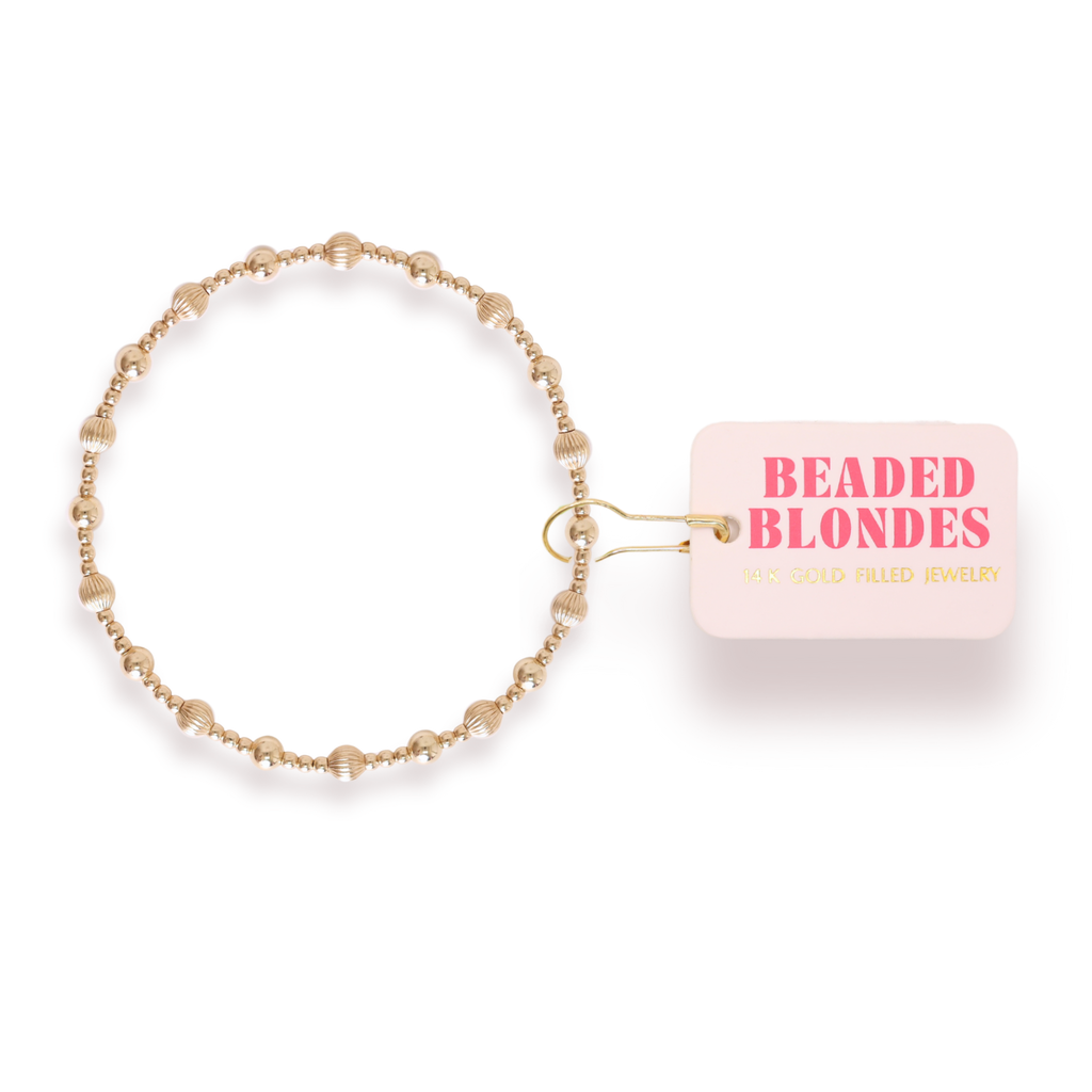 Palmer Fluted Bracelet in Gold: Standard 6.75 Inch
