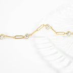 Stone Paperclip Chain Bracelet - S136