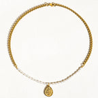 Freshwater Pearl Wheat Pendant Necklace - N78