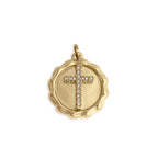 Chunky Stone Cross Charm - C321
