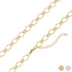 Oval Wave Chain Necklace - N95