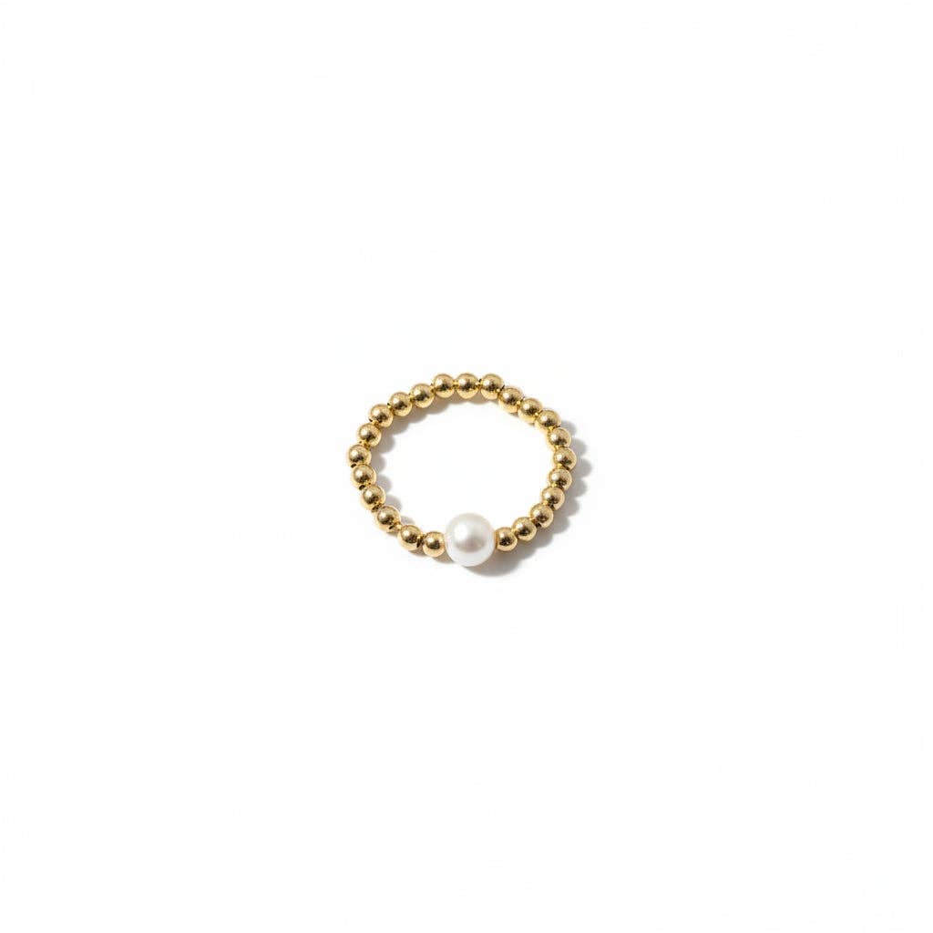 Pearl Beaded Ring: B27