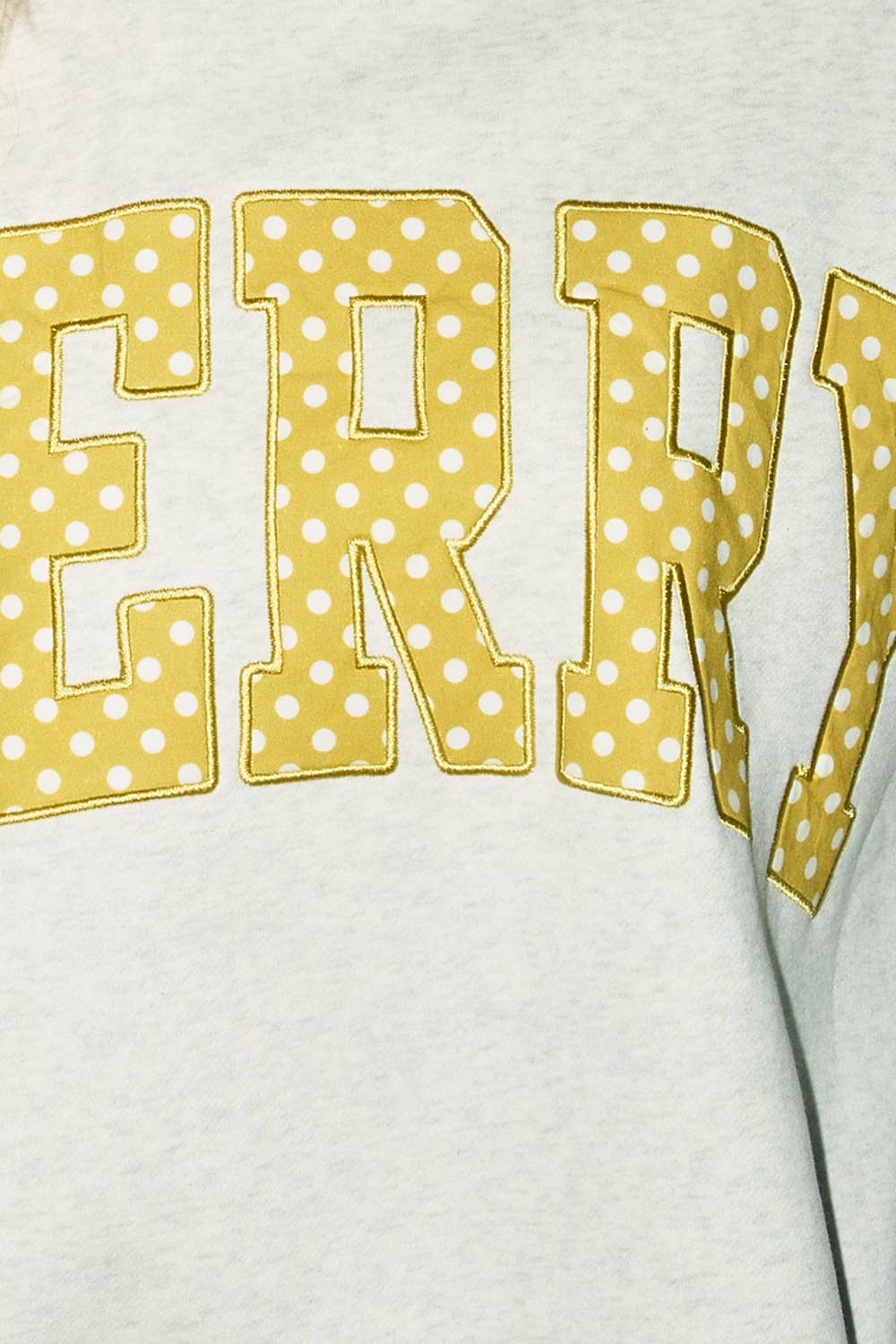 'MERRY' Embroidered Mock Neck Sweatshirt : MERRY
