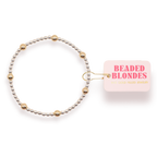 Olive Bracelet in Silver with Gold: Standard 6.75 inch