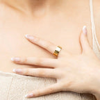 The Hadlie Hammered Statement Ring: A114