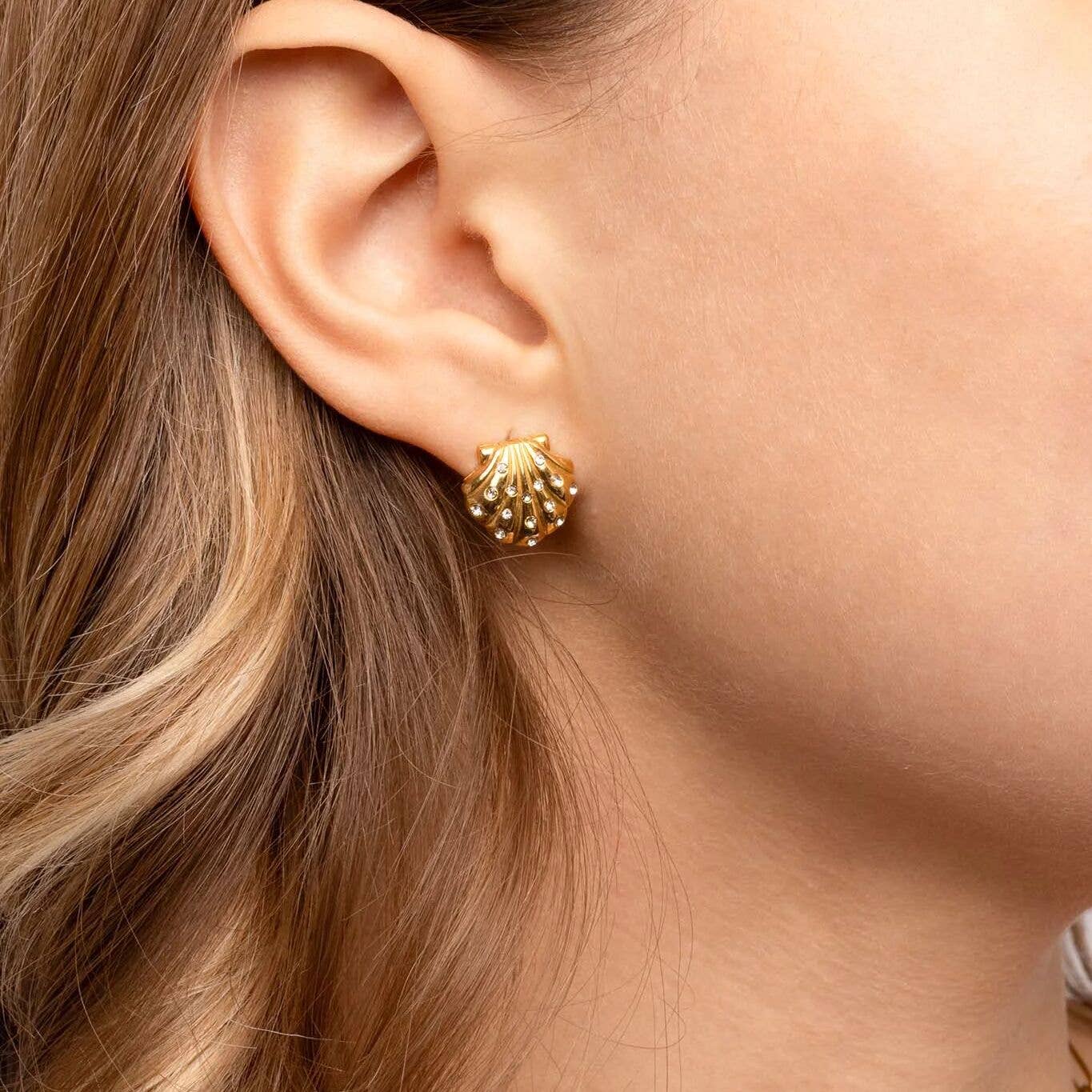 Stone Shell Earring - E75