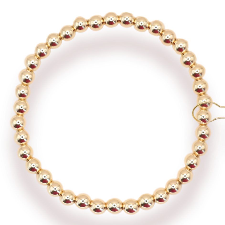 5MM Gold Beaded Bracelet - S169