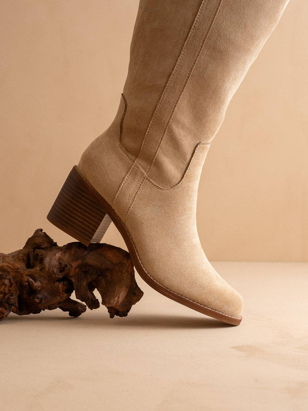 The Harriet | Almond Tall Riding Fall Boot: ALMOND / 10