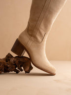 The Harriet | Almond Tall Riding Fall Boot: ALMOND / 10