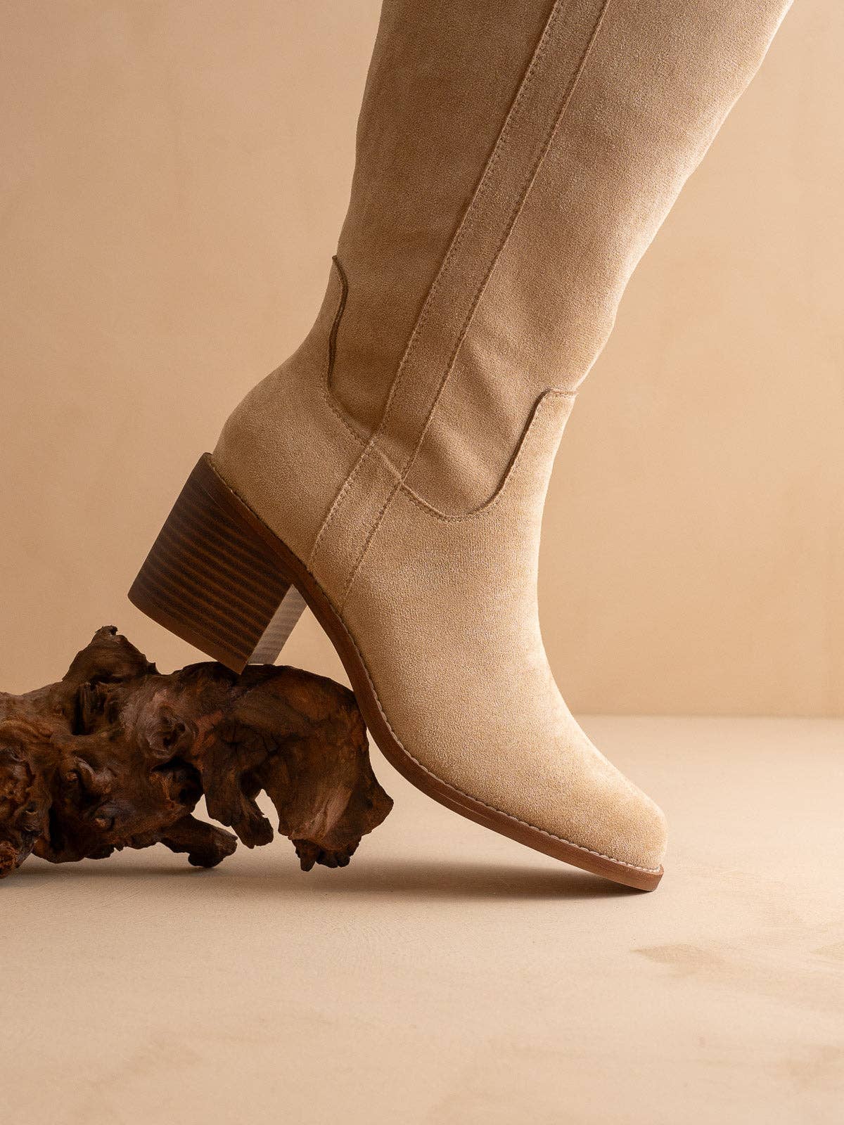 The Harriet | Almond Tall Riding Fall Boot: ALMOND / 10