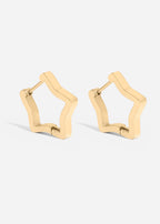 Golden Star Earrings - E115