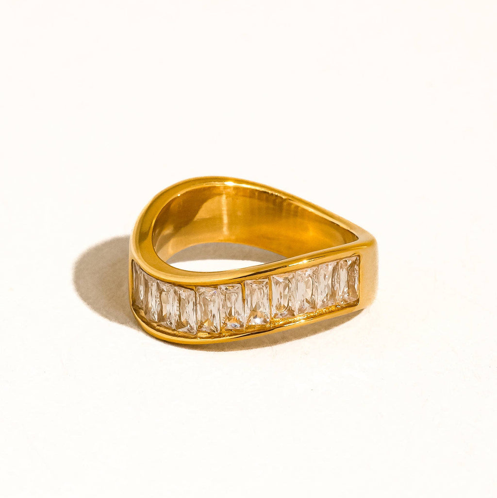Calyxe CZ Baguette Band Ring - A83