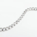 Silver Oval Cubic Zirconia Tennis Bracelet - S175