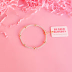 Olive Bracelet in Silver with Gold: Standard 6.75 inch