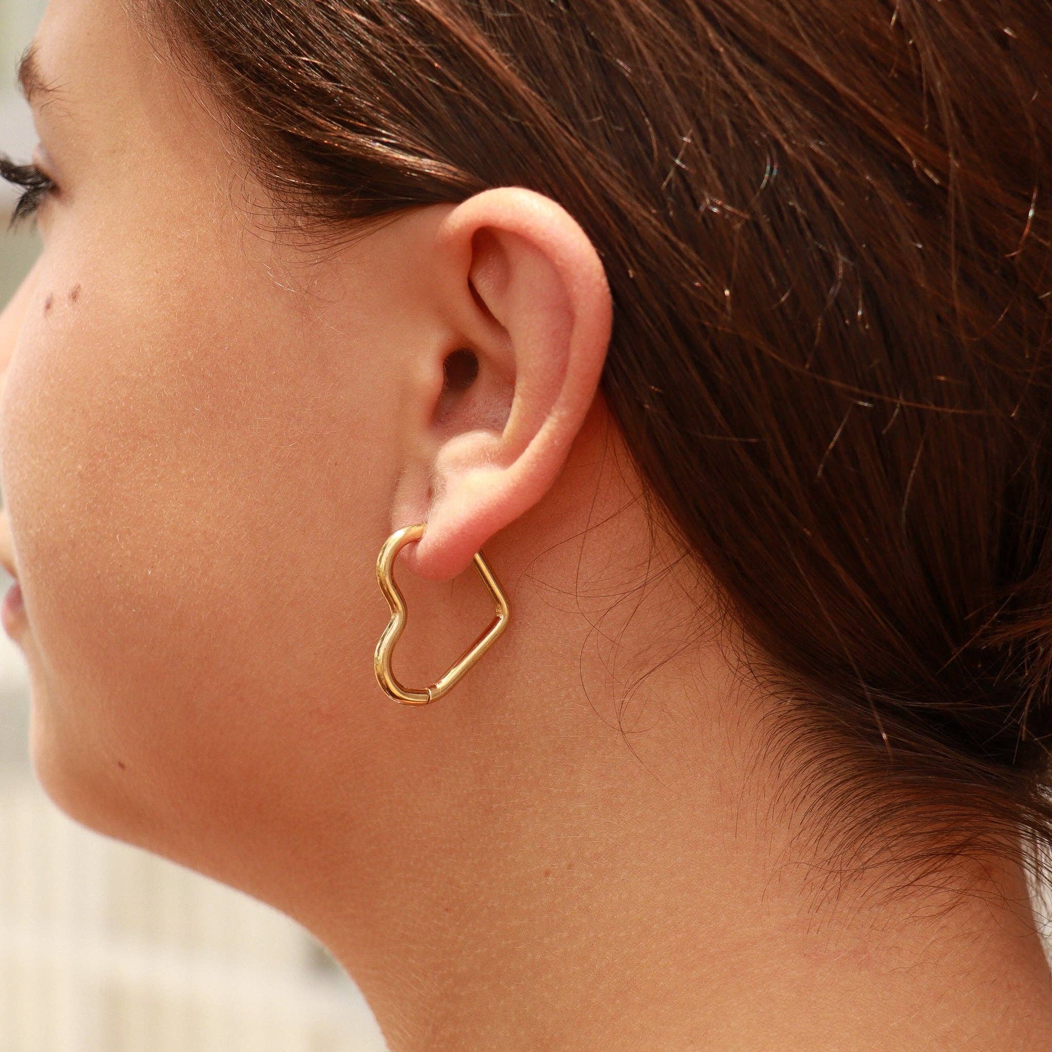 Heart Hoop Earrings: E71