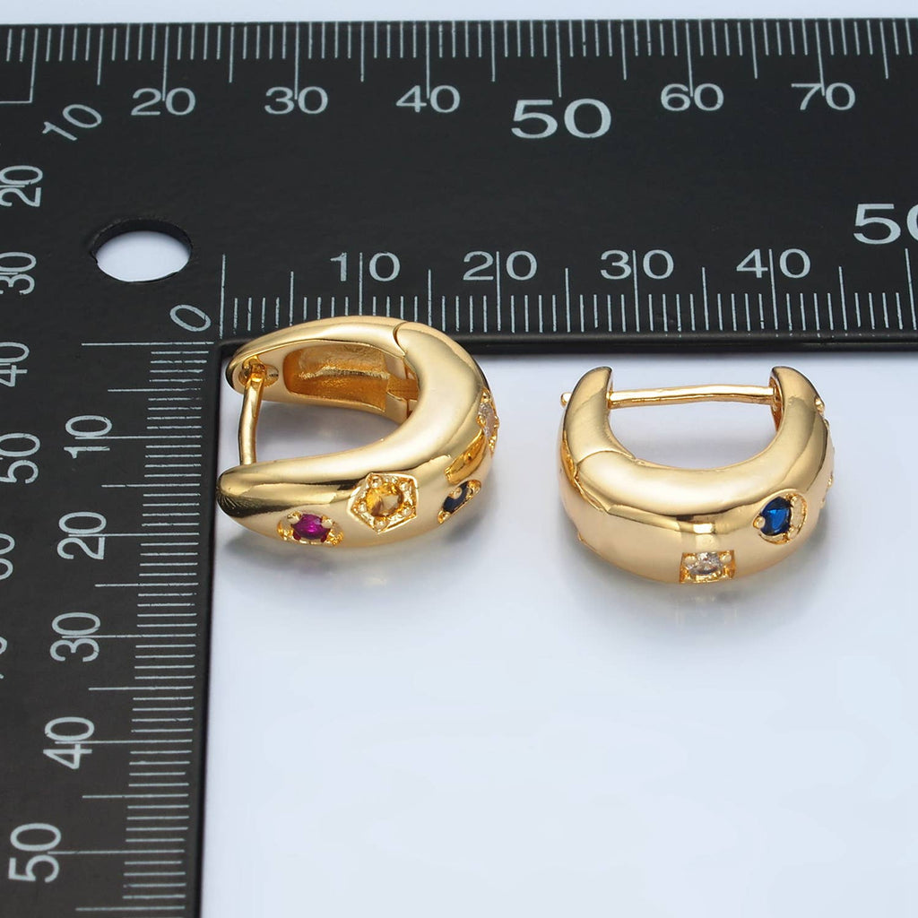 Sunbeam Sprinkle Hoop Earrings - E12