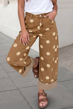 Casual Polka Dot Ankle Length Regular Jeans | Blue Sky