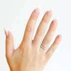 Lauren Beaded Band in Silver - B43