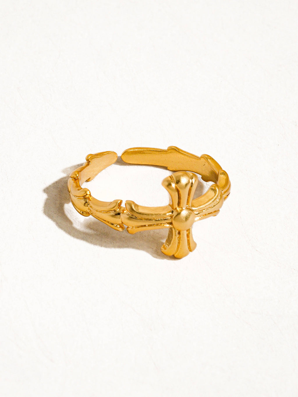 Ruth Vintage Adjustable Cross Ring - A32