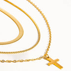 Layered Cross Necklace: N147