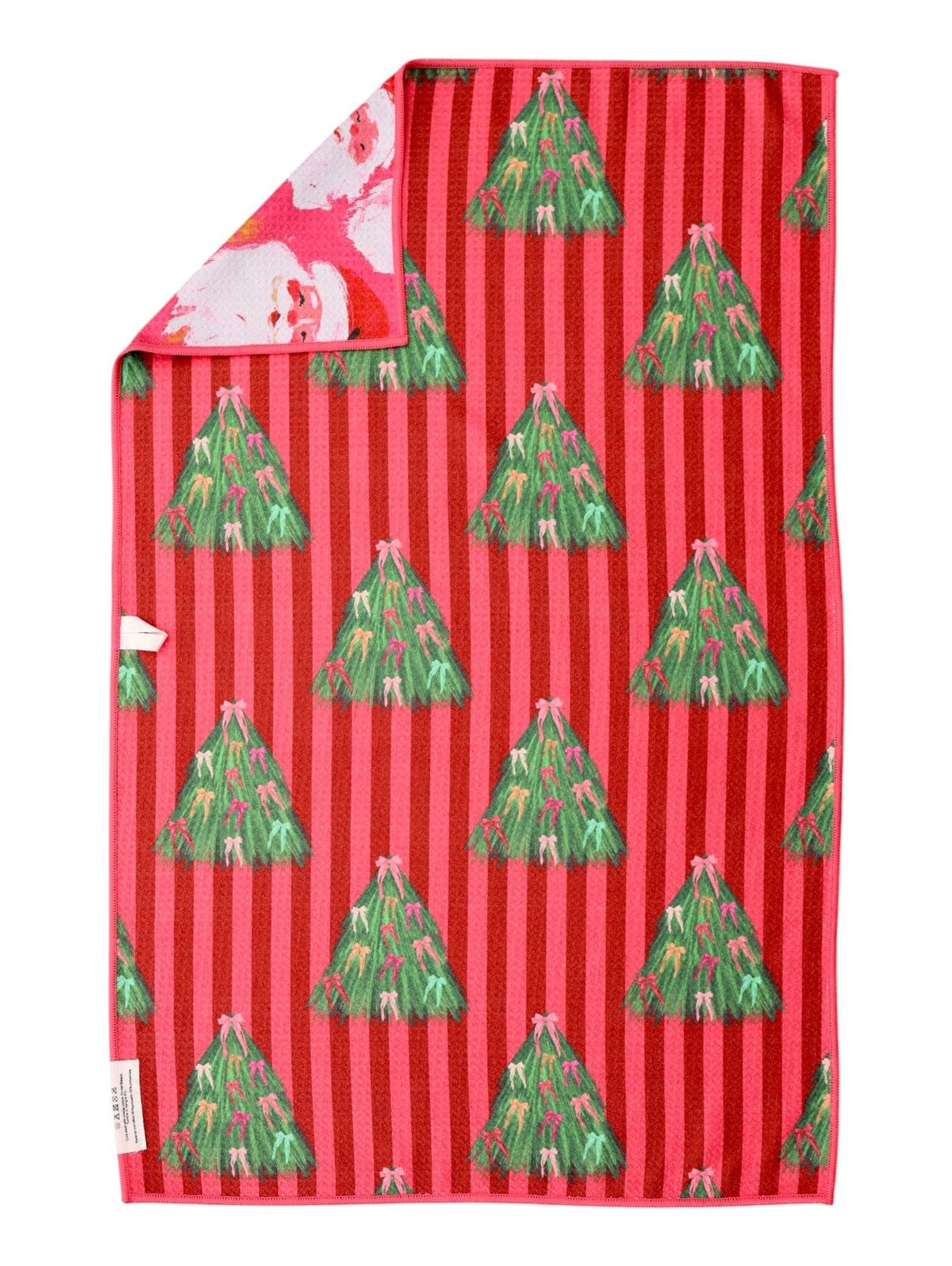 Merry Maker: Reversible Hand Towel: Pink / 19x29in