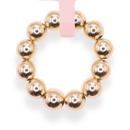 6MM Gold Beaded Ring - B39