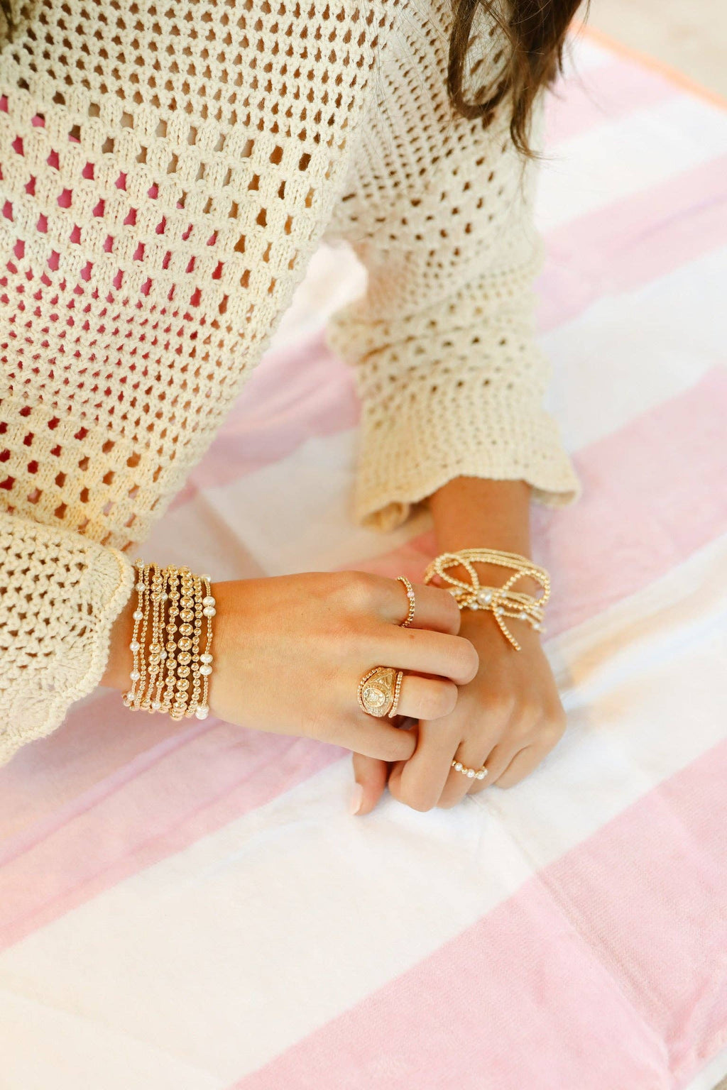 June Pearl Bracelet in Gold: Standard 6.75 inch