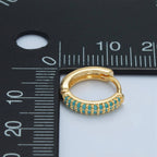 Turquoise Dream Huggies  Earrings - E28