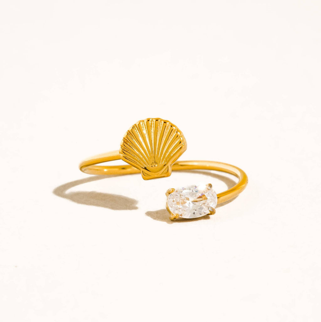 The Ali Shell CZ Open Ring: A107