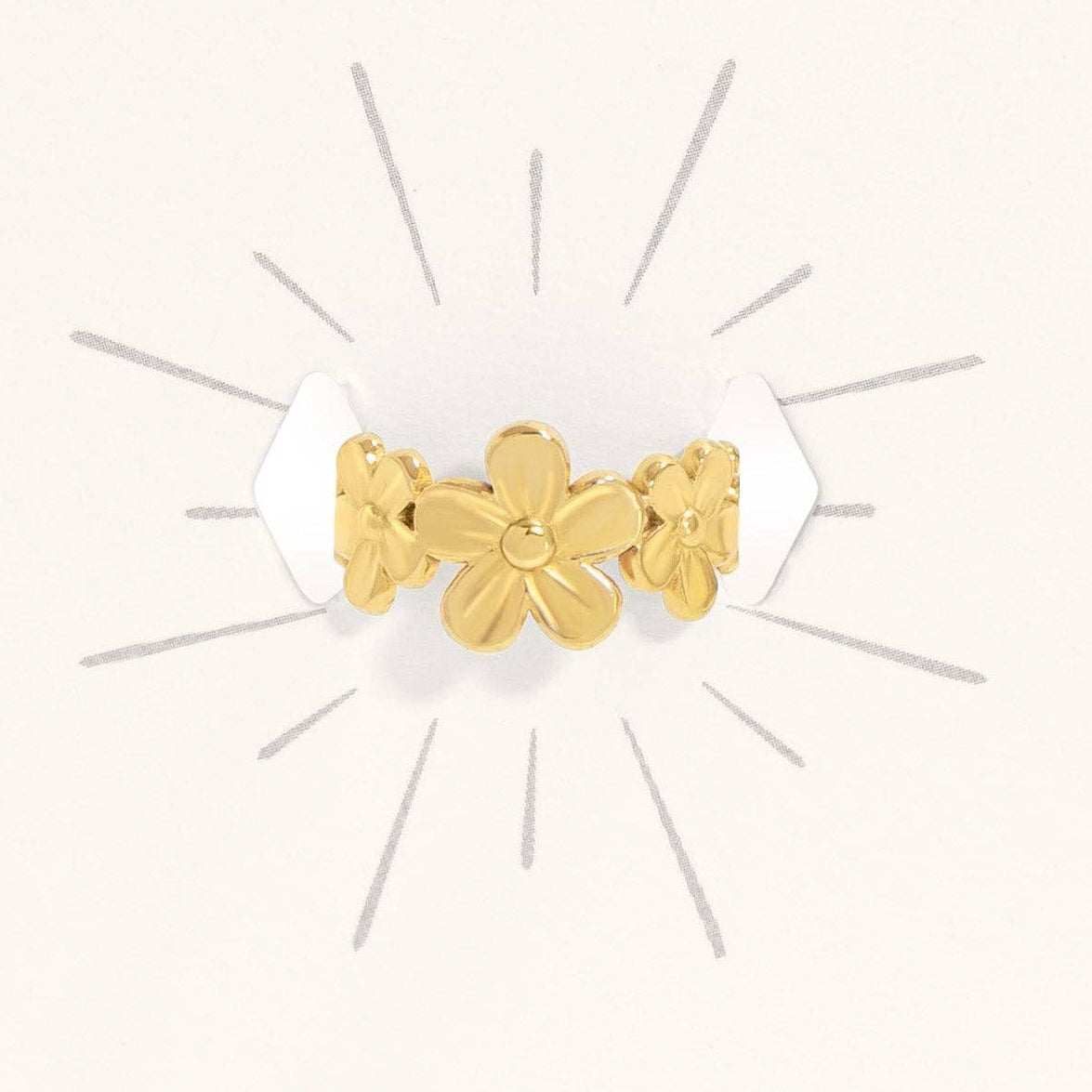 Floral Adjustable Ring : A95