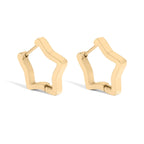 Golden Star Earrings - E115