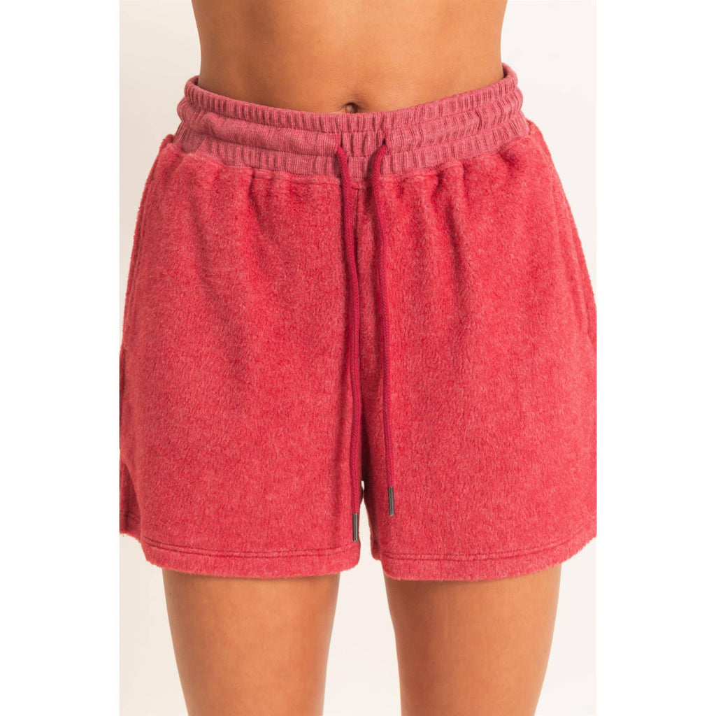 Contrast Sweatshirt & Shorts Set: CHARCOAL