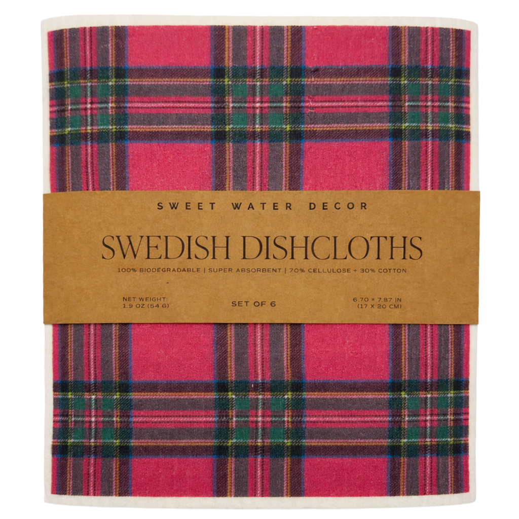 Holiday Pattern Swedish Dishcloths, Set of 6 - HDC