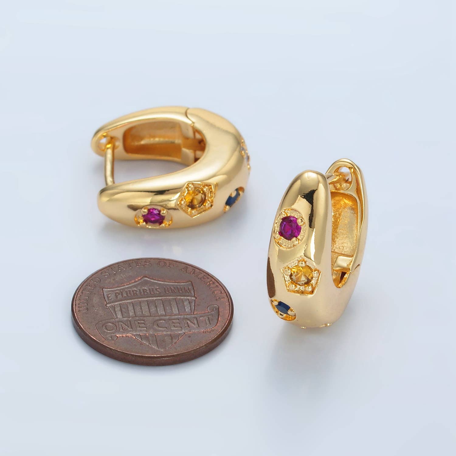 Sunbeam Sprinkle Hoop Earrings - E12