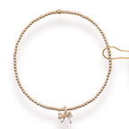 Gold Bow Charm Bracelet - S120