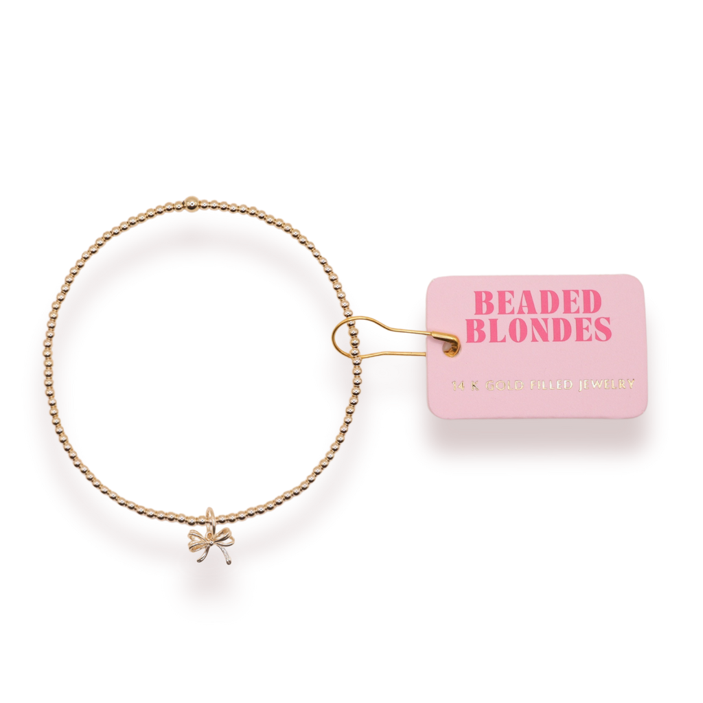 Bow Charm Bracelet: Standard 6.75 inch