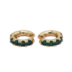 Coastal Emerald Hoop Earrings - E11