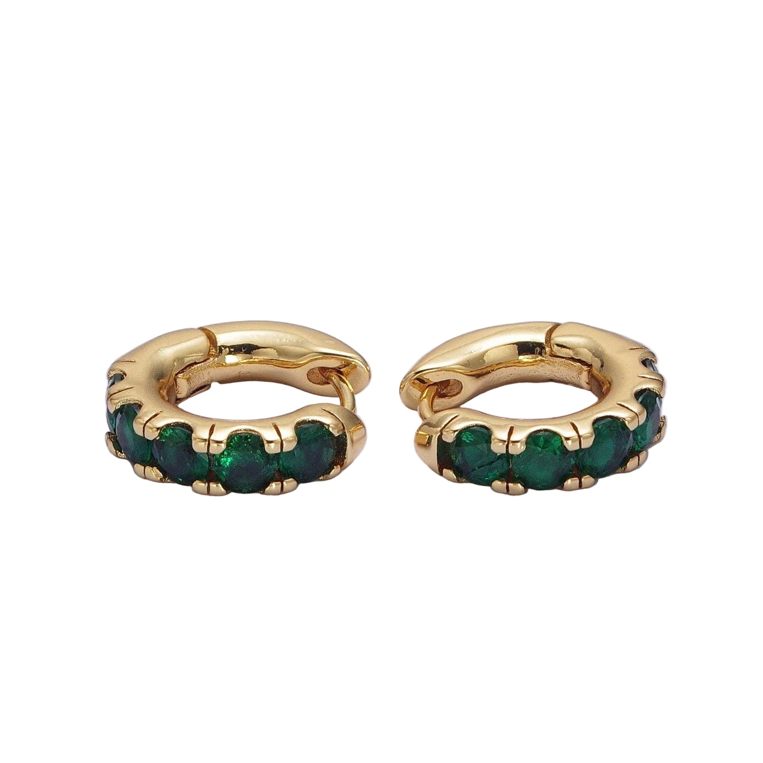 Coastal Emerald Hoop Earrings - E11
