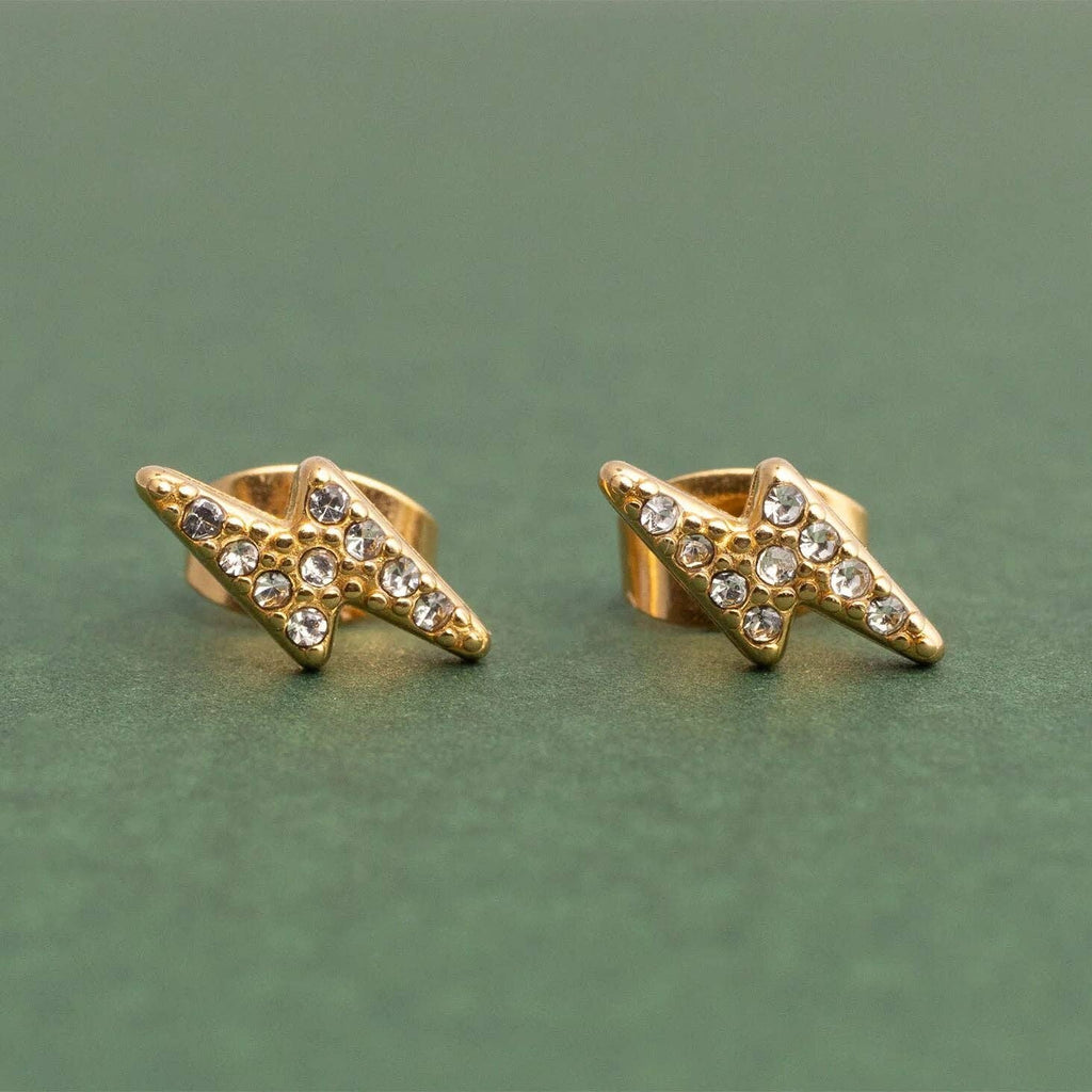 Diamond Lightning Bolt Stud Earring - E74